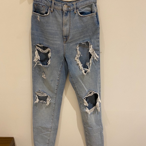 Ripped Mom High Rise Jeans - Picture 2 of 7